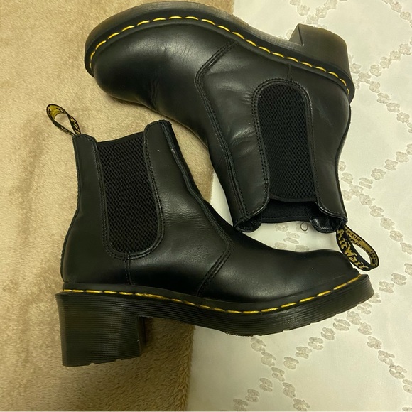 Dr. Martens Shoes - Dr Martens Candace Greasy Heeled Chelsea Boots